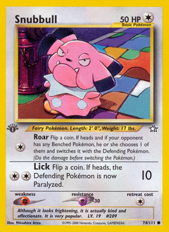 Snubbull z edície Neo Genesis, karta č.74