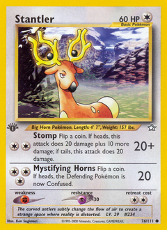 Stantler z edície Neo Genesis, karta č.76