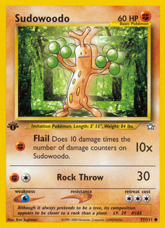 Sudowoodo z edície Neo Genesis, karta č.77