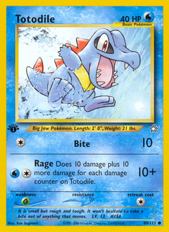 Totodile z edície Neo Genesis, karta č.80