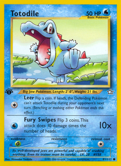 Totodile z edície Neo Genesis, karta č.81