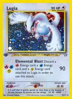 Lugia z edície Neo Genesis, karta č.9