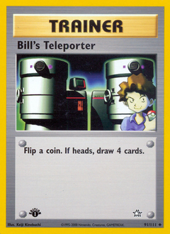 Bill's Teleporter z edície Neo Genesis, karta č.91