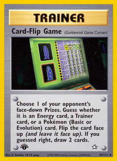 Card-Flip Game z edície Neo Genesis, karta č.92