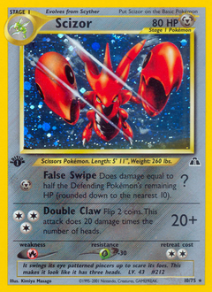Scizor z edície Neo Discovery, karta č.10