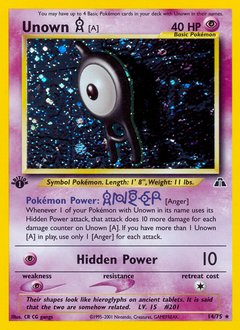 Unown [A] z edície Neo Discovery, karta č.14
