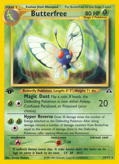 Butterfree z edície Neo Discovery, karta č.19