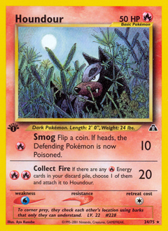 Houndour z edície Neo Discovery, karta č.24