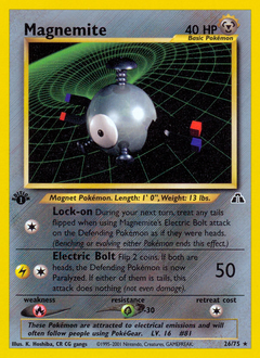 Magnemite z edície Neo Discovery, karta č.26
