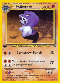Poliwrath z edície Neo Discovery, karta č.28