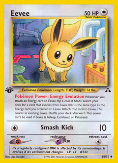 Eevee z edície Neo Discovery, karta č.38