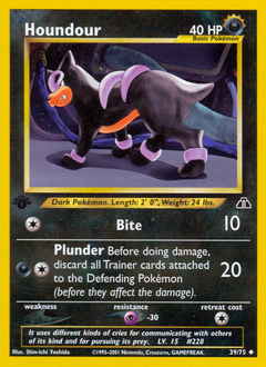 Houndour z edície Neo Discovery, karta č.39