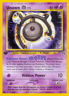 Unown [M] z edície Neo Discovery, karta č.49