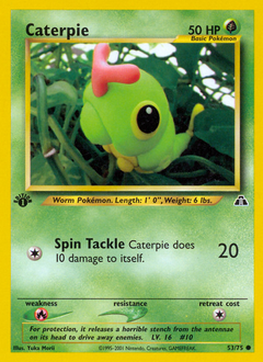 Caterpie z edície Neo Discovery, karta č.53