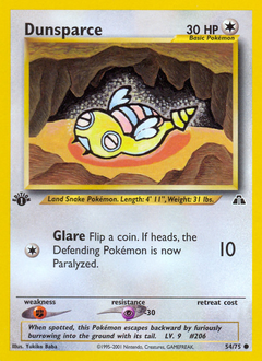 Dunsparce z edície Neo Discovery, karta č.54