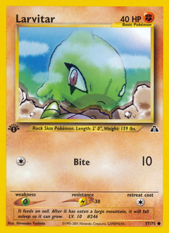 Larvitar z edície Neo Discovery, karta č.57