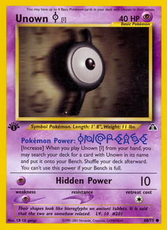 Unown [I] z edície Neo Discovery, karta č.68