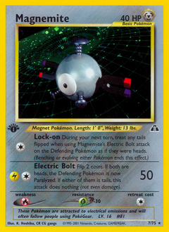 Magnemite z edície Neo Discovery, karta č.7