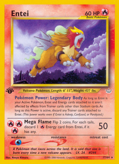 Entei z edície Neo Revelation, karta č.17