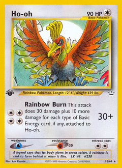 Ho-oh z edície Neo Revelation, karta č.18