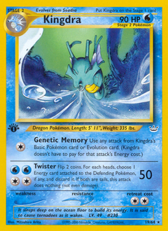 Kingdra z edície Neo Revelation, karta č.19