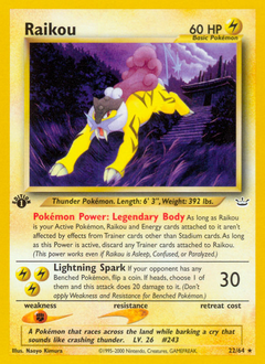 Raikou z edície Neo Revelation, karta č.22