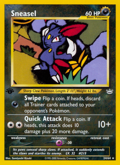 Sneasel z edície Neo Revelation, karta č.24
