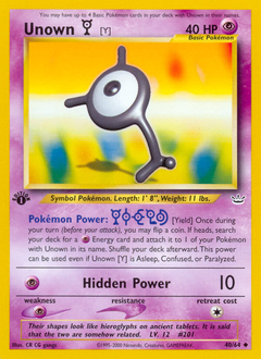 Unown [Y] z edície Neo Revelation, karta č.40
