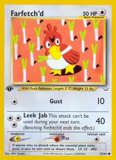 Farfetch'd z edície Neo Revelation, karta č.43