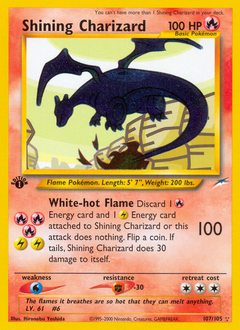 Shining Charizard z edície Neo Destiny, karta č.107