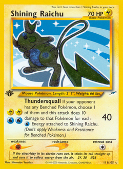 Shining Raichu z edície Neo Destiny, karta č.111