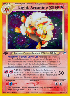 Light Arcanine z edície Neo Destiny, karta č.12