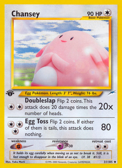 Chansey z edície Neo Destiny, karta č.31