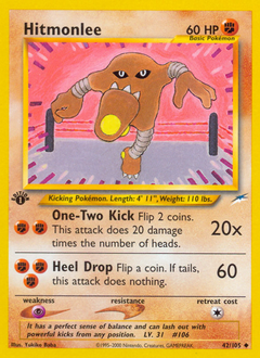 Hitmonlee z edície Neo Destiny, karta č.42