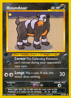 Houndour z edície Neo Destiny, karta č.43