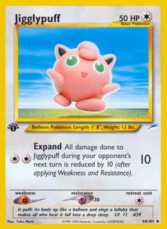 Jigglypuff z edície Neo Destiny, karta č.44