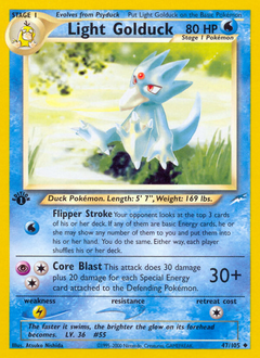 Light Golduck z edície Neo Destiny, karta č.47