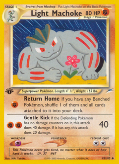 Light Machoke z edície Neo Destiny, karta č.49