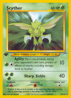 Scyther z edície Neo Destiny, karta č.55