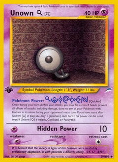 Unown [Q] z edície Neo Destiny, karta č.59