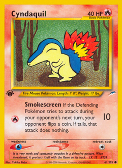 Cyndaquil z edície Neo Destiny, karta č.61