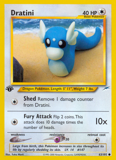 Dratini z edície Neo Destiny, karta č.63