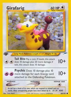 Girafarig z edície Neo Destiny, karta č.66