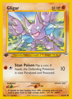 Gligar z edície Neo Destiny, karta č.67