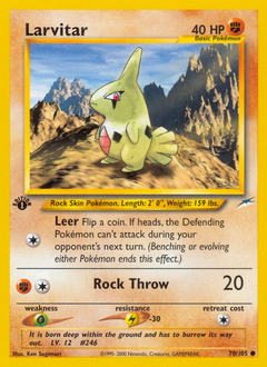 Larvitar z edície Neo Destiny, karta č.70