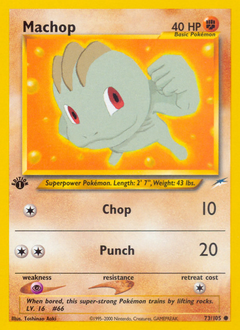 Machop z edície Neo Destiny, karta č.73