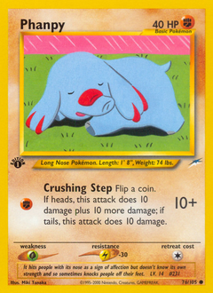 Phanpy z edície Neo Destiny, karta č.76