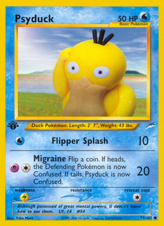 Psyduck z edície Neo Destiny, karta č.79