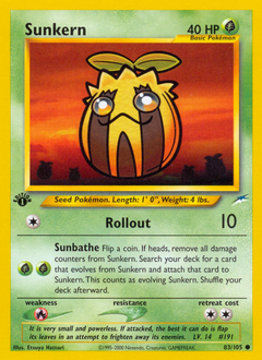 Sunkern z edície Neo Destiny, karta č.83