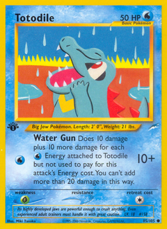 Totodile z edície Neo Destiny, karta č.85